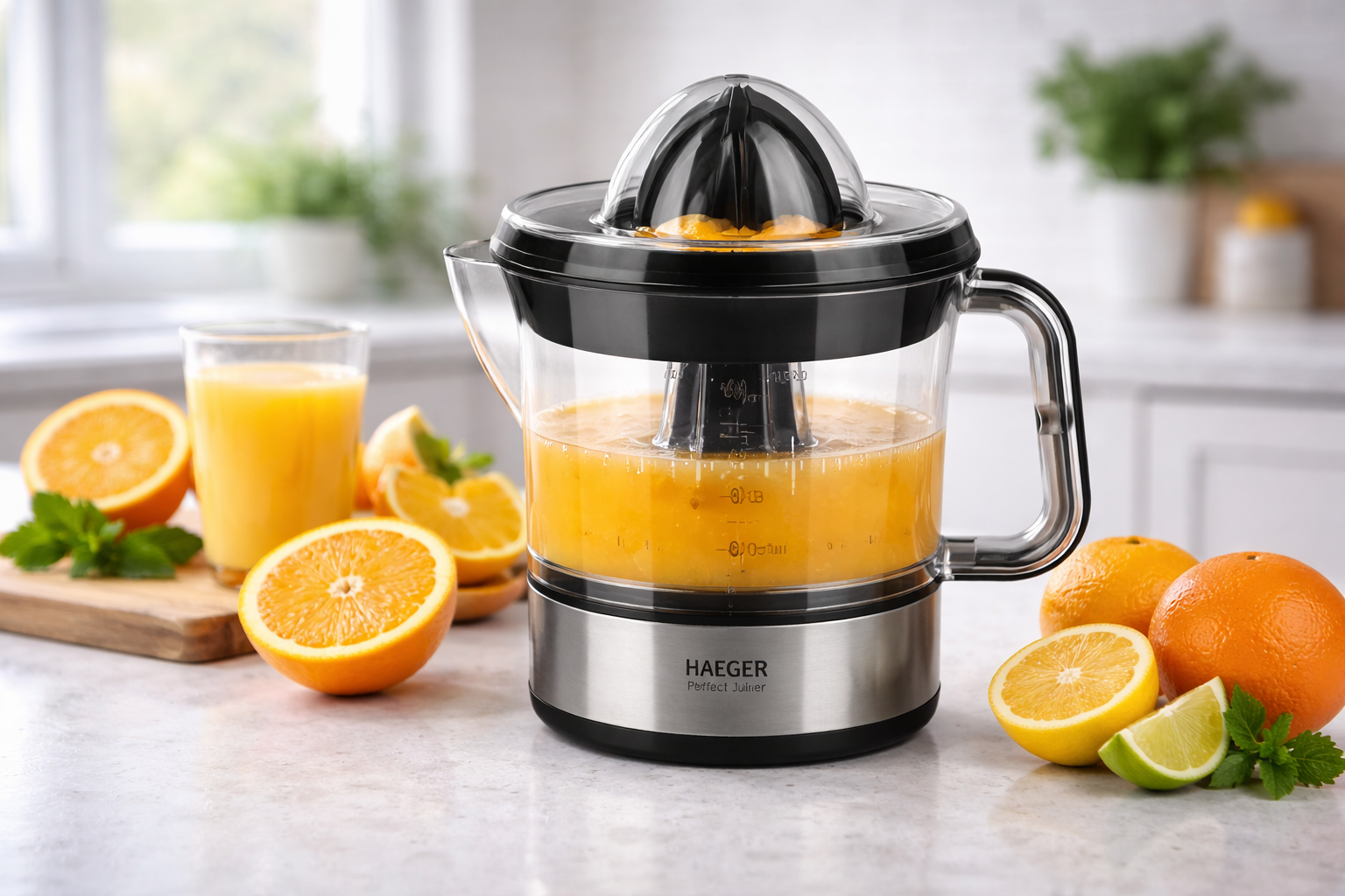 Storcator Electric Citrice HAEGER Perfect Juice Black