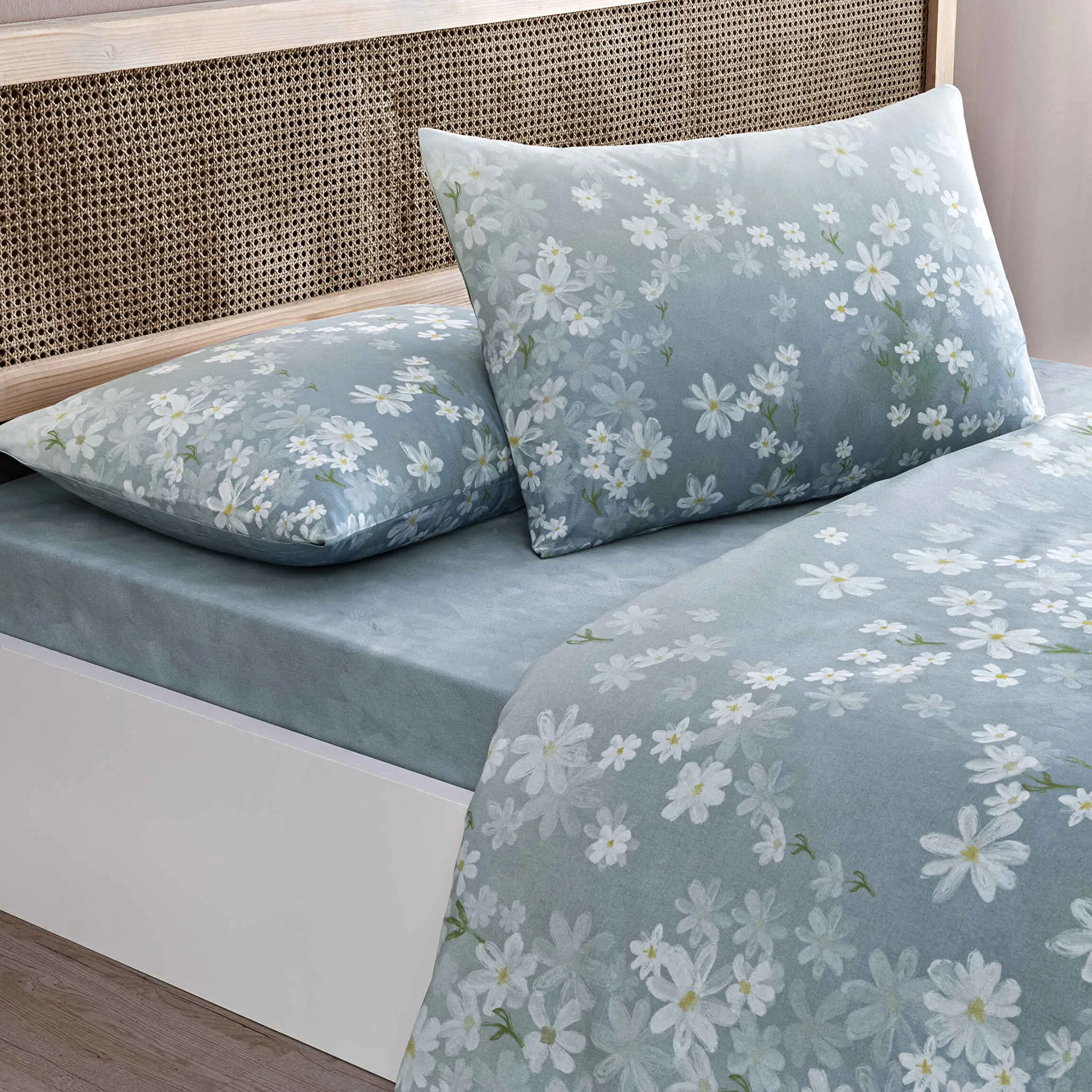 Lenjerie de pat SANTA Mavi 200x220 cm Bumbac Ranforce TAC ,king size